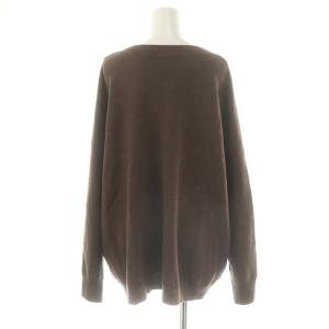 Plage 24AW CASH TOUCH flare プルオーバー ニット セーター Vネック ウール 茶 /MI