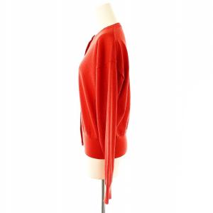 IENA 24AW LEVITA ロングスリーブクルーカーディガン ニット ラメ F 赤 レッド /AT OS