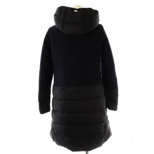 HERNO DIAGONAL WOOL AND NUAGE PARKA 38 ブラック