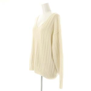 ebure カシミヤVネックニット セーター オフホワイト