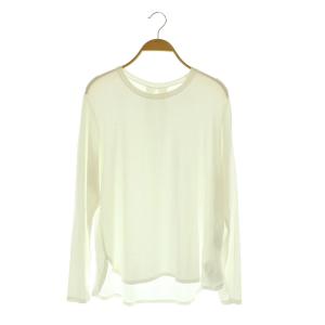 カットソー ロンT 長袖 ストレッチ S ホワイト /MY OS SH