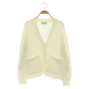 23SS スムースニットカーディガン Vネック ホワイト /MY OS SH