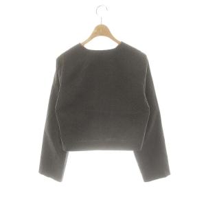 Steven Alan メランジショートジャケット ノーカラー M ダークグレー /DO OS