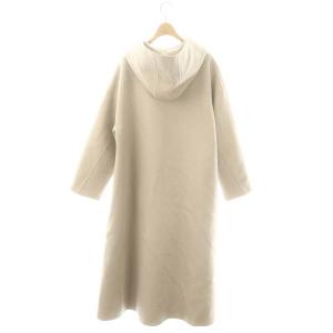 ebure リュクスメルトンフーデットコート アウター ウール 38 ベージュ /NR OS