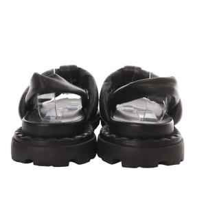 PRADA ナッパレザー プラットフォームサンダル 38.5 ブラック 1X810M