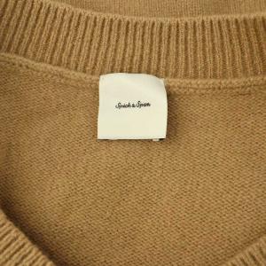 Spick&Span カシミアウールVプルオーバー ニット セーター 長袖 ブラウン