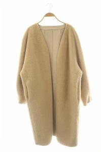 eimy istoire ショートファーリバーシブルコクーンコート アウター ロング S ベージュ /DO OS