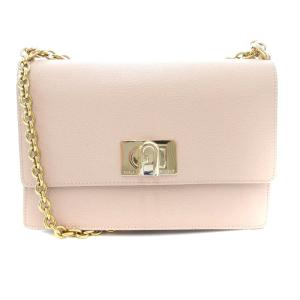 MINI チェーンショルダーバッグクロスボディ レザー ベージュ /AE
