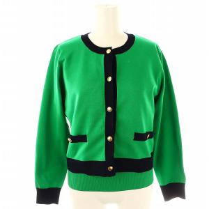 24SS アンサンブル ニット カーディガン プルオーバー 2 グリーン /DF OS