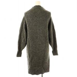 JUSGLITTY 23AW ハイネックラメニットミニワンピース 長袖 カシミヤ混 1 グレー /DO OS