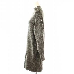 JUSGLITTY 23AW ハイネックラメニットミニワンピース 長袖 カシミヤ混 1 グレー /DO OS