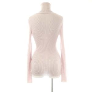 GALERIE VIE 24AW プルミエールウールリブ タートルネックプルオーバー ニット セーター F ペールピンク