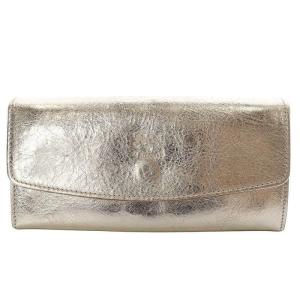 長財布 二つ折り メタリック カーフレザー ゴールド色 54192305940