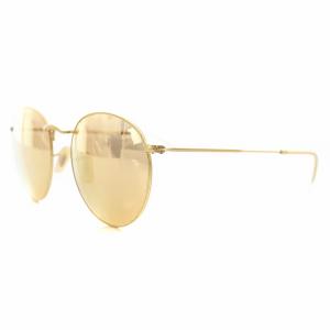 Ray-Ban ラウンドメタル ROUND METAL サングラス ミラーレンズ 5321 ゴールド色 RB3447