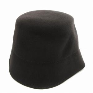 タグ付き バケットハット 帽子 あご紐 ウール F 茶 ブラウン /JS