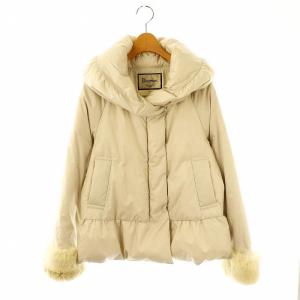 ギャザーカラーダウン ジャケット 36 ライトベージュ