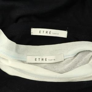 ETRE TOKYO 23AW レイヤードセットロンTee カットソー 長袖 F ブラック ホワイト /MY OS