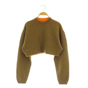 23AW クロップドリバーシブルニットプルオーバー セーター 長袖 F ブラウン /MY OS