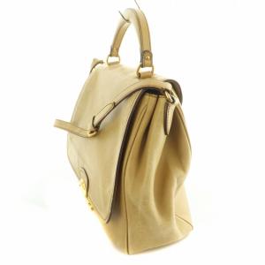 miumiu 2WAY ショルダーバッグ ハンドバッグ ワンハンドル レザー ベージュ OS