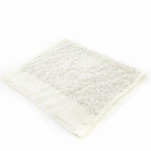 YVES SAINT LAURENT ストール スカーフ 絹 シルク ヒョウ柄 アイボリー系 /UO