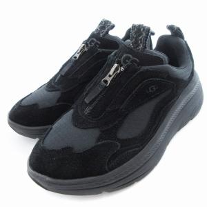 美品 CA1 Zip ジップスニーカー 本革 レザー 24cm 黒 ブラック 1151653 /UO