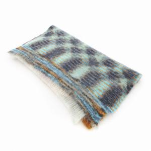 MISSONI ストール マフラー モヘヤ 青系 マルチカラー /UO