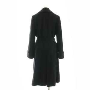 AMACA ロングコート アンゴラ 38 黒 ブラック /AT OS