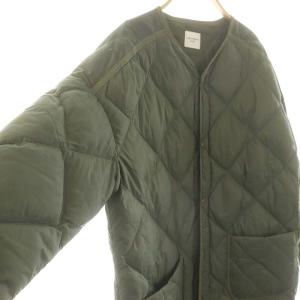 URBAN RESEARCH DOORS ダウンキルトコート ノーカラー ONE カーキ /HK OS