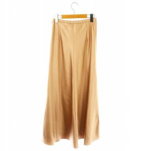 GRACE CONTINENTAL 25SS サテンストレッチイージースカート ロング 36 ピンク /DF OS