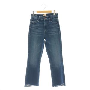 THE INSIDER CROP STEP FRAY クロップドデニムパンツ ジーンズ インディゴ カットオフ