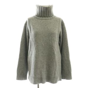 JADE タートルネックニット セーター 長袖 カシミヤ混 グレー /HK OS
