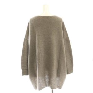 IENA ワイドプルオーバー ニット セーター ウール モカブラウン /MI OS