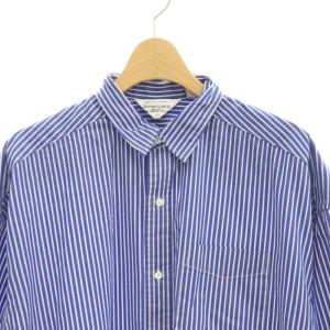 AMERICANA AMERI ストライプシャツワンピース Deuxieme Classe 別注 マキシ ロング 長袖 青 ブルー 白 ホワイト