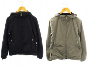 リバーシブル フーデッド ウインドブレーカー ジャケット 46 ネイビー グレー