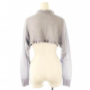 SNIDEL 24SS シアーフリルボレロカーディガン ショート丈 シースルー F グレー /AT OS
