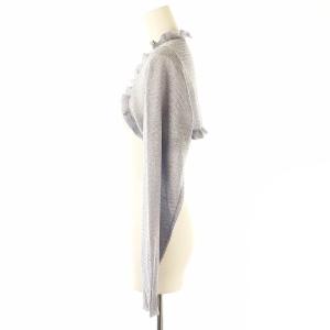 SNIDEL 24SS シアーフリルボレロカーディガン ショート丈 シースルー F グレー /AT OS