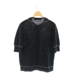 MARNI カシミヤショートスリーブカーディガン 42 黒 /HK OS