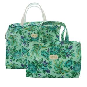 パラディス 鳳凰柄 ビニールバッグ 2点セット 緑 グリーン /SR16