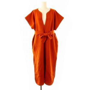 FELTED WOOL CAFTAN ワンピース オレンジ