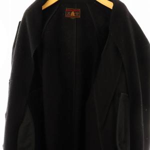 HYSTERIC GLAMOUR ウール ロゴ刺繍 チェスターコート S 黒 /MI OS
