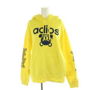 ADIOSプリントパーカー スウェット カットソー F イエロー ネイビー