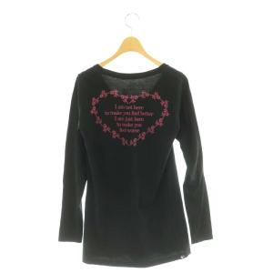 HYSTERIC GLAMOUR コートニーラブ長袖Tシャツ カットソー F ブラック マルチカラー