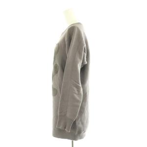 HYSTERIC GLAMOUR ヒスベアスウェットプルオーバー カットソー 長袖 F チャコールグレー グレージュ /DO OS
