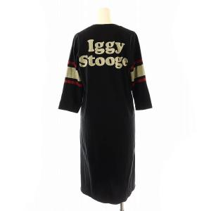 HYSTERIC GLAMOUR HE STOOGES イギーポップ 七分袖 ワンピース プリント F ブラック グレー 赤