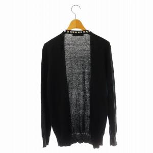 HYSTERIC GLAMOUR コットン スタッズ ニット カーディガン F 黒 /MI OS