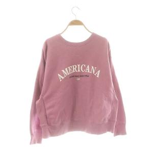AMERICANA × ジーンズファクトリー JEANSFACTORY別注 カレッジ風ロゴ前後2WAYスウェット カットソー
