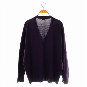 JOHN SMEDLEY ウール Vネック カーディガン ニット L 紫 /MI OS