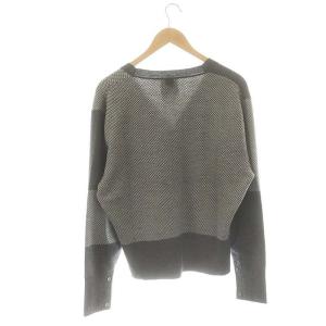 BLACK FLEECE BY Brooks Brothers Vネック 総柄カーディガン ニット 長袖 BB3 グレー