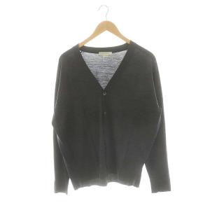 ウール Vネック カーディガン ニット 長袖 L グレー /HK OS