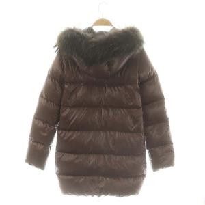 DUVETICA KAPPA ダウンコート アウター ジップアップ 38 ブラウン /DO OS